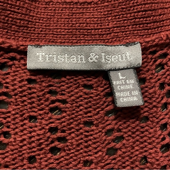NWOT | Tristan & Iseut red/burgandy long sleeve knit - Picture 3 of 6